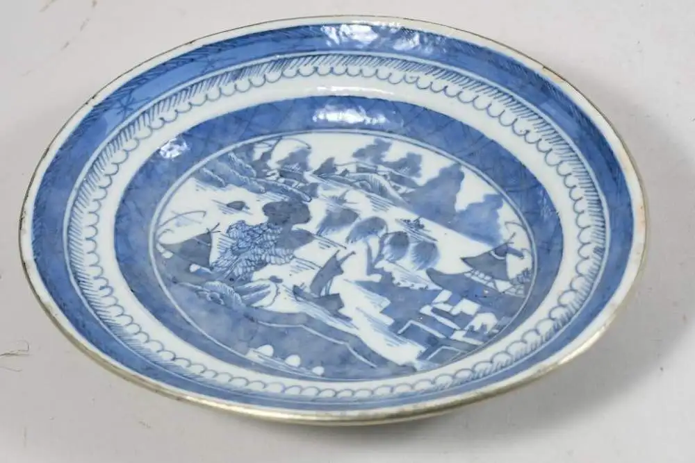 Zwei antike chinesische Porzellan Teller, c 1800-1850 7