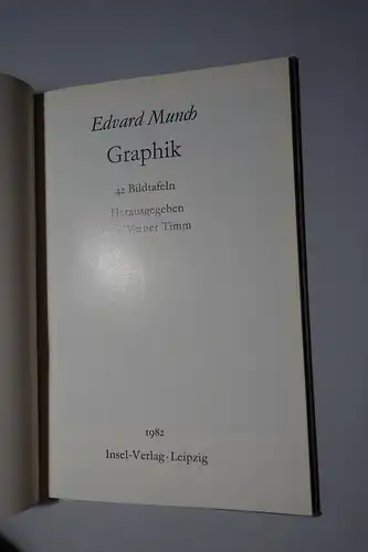 Insel-Bücherei Nr. 535 Edvard Munch: Graphik, 42 farbige Tafeln Erscheinungsjahr 1982