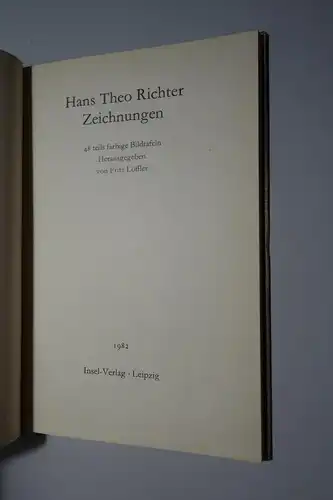 Insel-Bücherei Nr. 1030 Hans Theo Richter: Zeichnungen 48 teils farbige Tafeln Erscheinungsjahr 1982