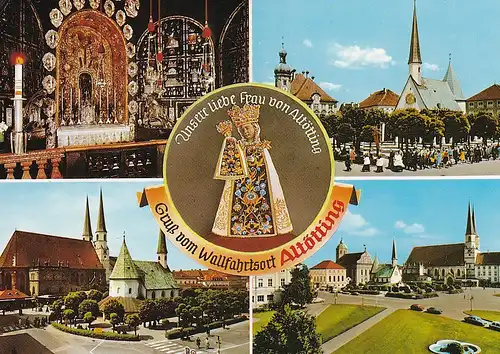 12 - Deutschland - Altötting , Wallfahrtsort , Kirche , Madonna  - gelaufen 1984