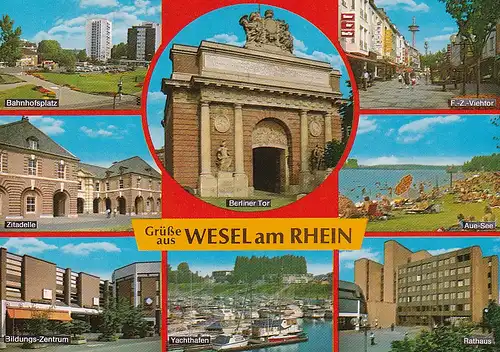 13 - Deutschland - Wesel am Rhein , Zitadelle , Yachthafen , Aue-See - gelaufen 1985