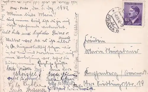 17 - Tschechoslowakei - Tschechische Republik , Prag , Praha , Nationaltheater , Moldau - gelaufen 1942