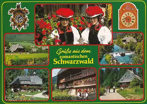 20 - Deutschland - Schwarzwald , Tracht , Bauernhäuser - gelaufen