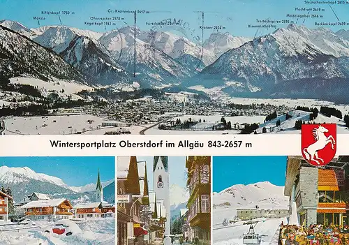 40 - Deutschland - Oberstdorf im Allgäu , Wintesportplatz , Winter - gelaufen 1977
