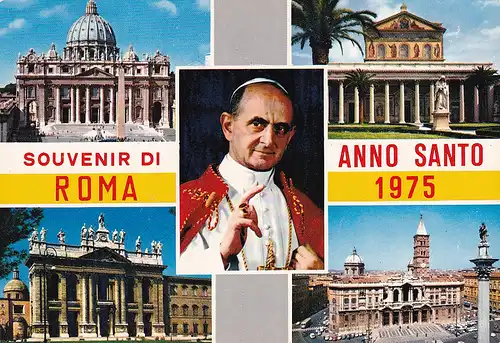 59 - Italien - Roma , Rom , Papstsegen , Paulus VI , Sehenswürdigkeiten - nicht gelaufen