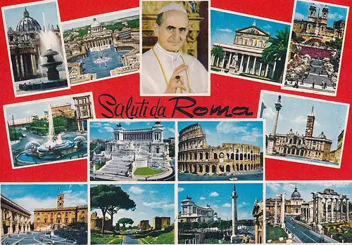 60 - Italien - Roma , Rom , Papstsegen , Paulus VI , Sehenswürdigkeiten - nicht gelaufen
