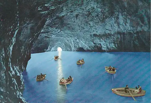 61 - Italien - Capri , La Grotta Azzurra , die blaue Grotte - nicht gelaufen