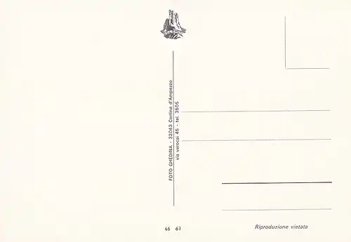 63 - Italien - Ortisei , St. Ulrich , Dolomiten , Südtirol , Gröden , Kirche - nicht gelaufen