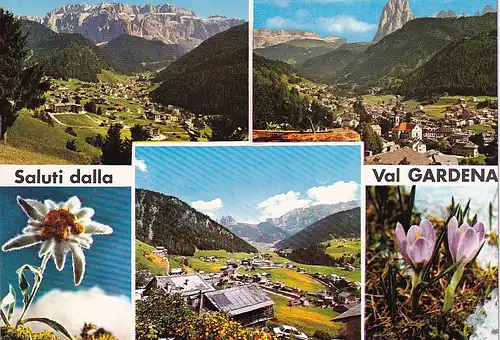 64 - Italien - Val Gardena , Gröden , Südtirol , Panorama - nicht gelaufen