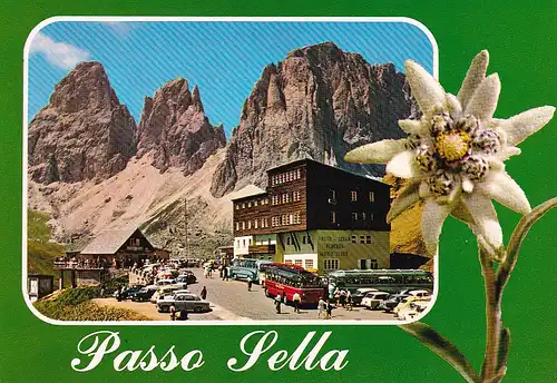 65 - Italien - Südtirol , Dolomiten , Hotel Maria Flora am Sellajoch , der Langkofel - nicht gelaufen