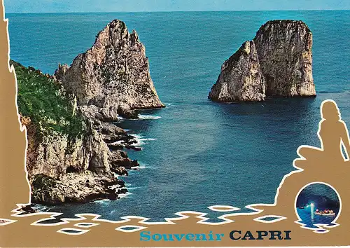 69 - Italien - Capri , I Faraglioni , Felsen - nicht gelaufen