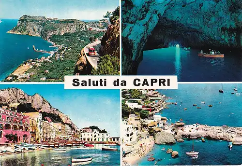 70 - Italien - Capri , Grotta Azzura , Marina grande , Marina piccola, Strada per Anacapri, Hafen, Grotte - nicht gelaufen