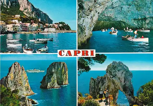72 - Italien - Capri, La Grotta Azzura , die blaue Grotte , Felsen , Panorama - nicht gelaufen