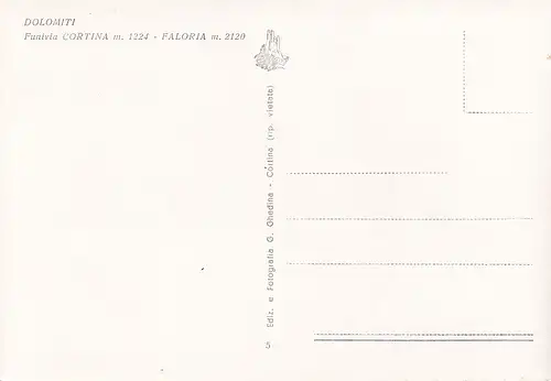 80 - Italien - Cortina , Dolomiten , Dolomiti , Faloria , Funivia , Seilbahn - nicht gelaufen