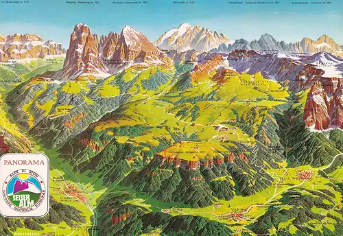 93 - Italien - Südtirol , Dolomiten , Dolomiti , Panorama , Seiser Alm - nicht gelaufen