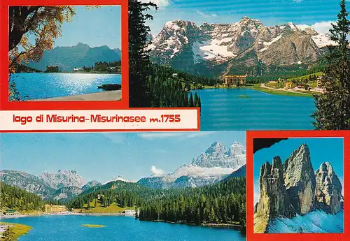 99 - Italien - Belluno , Dolomiti , Dolomiten , Lago di Misurina , Misurinasee , Berge - nicht gelaufen