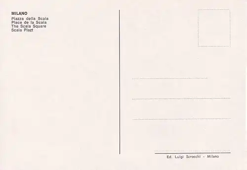 118 - Italien - Milano , Mailand , Piazza della Scala , Scalaplatz , Auto - nicht gelaufen