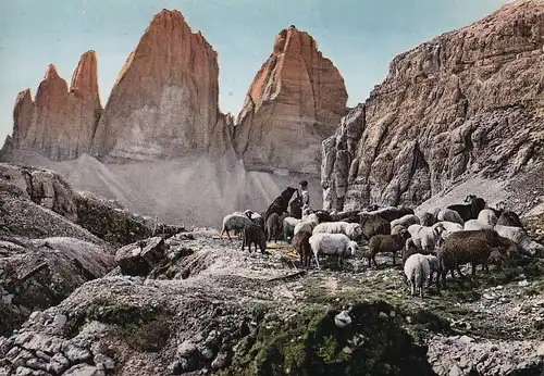 123 - Italien - Südtirol , Dolomiti , Dolomiten , 3 Gipfel des Lavaredo , tre Cime di Lavaredo - nicht gelaufen