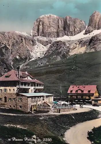 125 - Italien - Südtirol , Dolomiti , Dolomiten , Passo Pordoi , Pass - nicht gelaufen