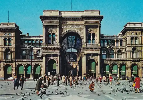 135 - Italien - Milano , Mailand , Galleria Vittorio Emanuele , Viktor Emanuel Galerie - nicht gelaufen