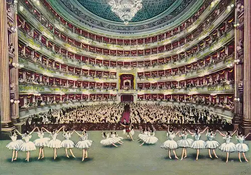 138 - Italien - Milano , Mailand , Teatro alla Scala , Theater , Balett - nicht gelaufen
