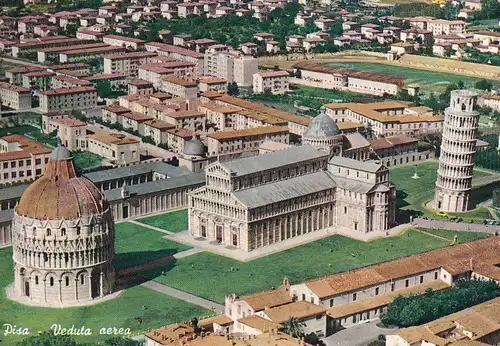 155 - Italien - Pisa , Wunder Platz , Veduta aerea di Piazza die Miracoli - gelaufen 1993