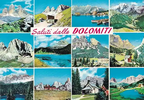 159 - Italien - Südtirol , Dolomiti , Dolomiten , Mehrbildkarte - gelaufen