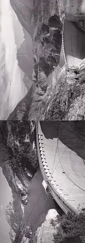 164 - Italien - Vajont Stausee und Staumauer , vor und nach dem Unglück v. 9.10.1963 - nicht gelaufen 1963