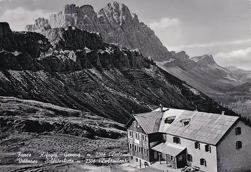 167 - Italien - Südtirol , Funes , Refugio , Genova , Villnöss , Schlüterhütte - gelaufen 1959