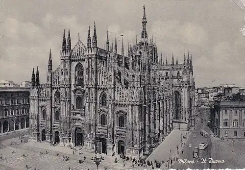 169 - Italien - Mailand , Milano , Dom , Duomo - gelaufen 1955
