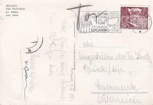 169 - Italien - Mailand , Milano , Dom , Duomo - gelaufen 1955