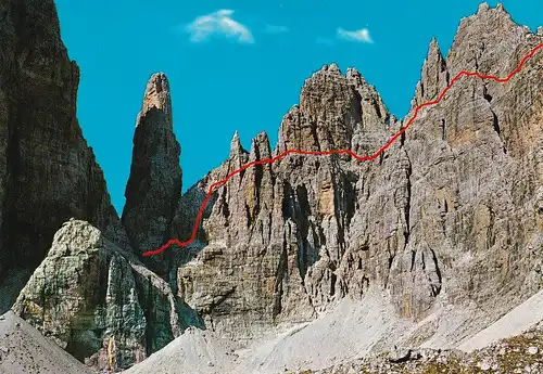 174 - Italien - Gruppo di Brenta , Campanile Basso , Sfulmini , Bocchette - gelaufen