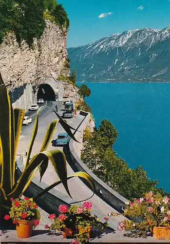 199 - Italien - Lago di Garda , Gardasee , westliche Gardesana Straße , Auto - gelaufen 1981