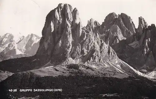 208 - Italien - Südtirol , Gruppo Sassolungo - gelaufen 1957
