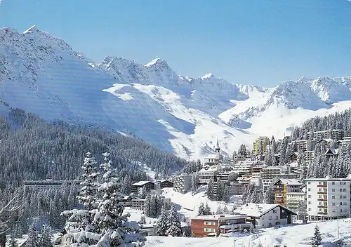 216 - Schweiz - Arosa Dorf , Berge - gelaufen 1993