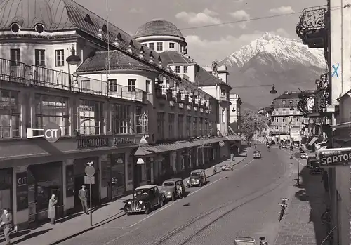 219 - Italien - Merano , Meran , Freiheitsstraße , Corso Libertá , Auto - gelaufen 1961