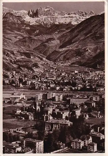 220 - Italien - Bozen , Bolzano , Gries , gegen den Rosengarten - gelaufen 1950