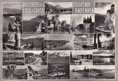 241 - Italien - Lago di Garda , Gardasee , Mehrbildkarte  - gelaufen