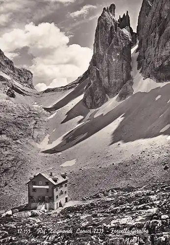 243 - Italien - Südtirol , Dolomiten , Zsigmondy-Comici Hütte , Forcello Giralba - gelaufen