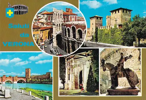 246 - Italien - Verona , Mehrbildkarte  - gelaufen