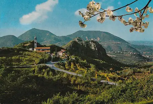 262 - Italien - Colli Euganei , Euganeische Hügel , Panorama gegen Castellnuovo und Rocca Pendice - gelaufen 1979