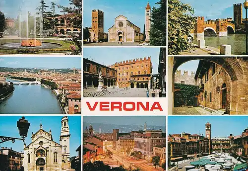 264 - Italien - Verona , Mehrbildkarte - gelaufen 1994