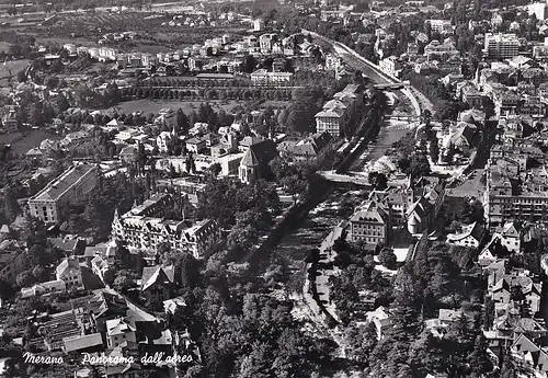 269 - Italien - Merano , Meran , Panorama aus der Luft - gelaufen 1962