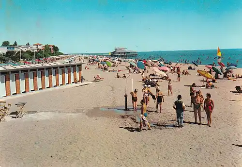 285 - Italien - Lignano Sabbiadoro , Spaggia , Strand - gelaufen 1962
