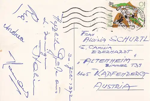 289 - Italien - Lignano Pineta , Mehrbildkarte , Strand - gelaufen 1972