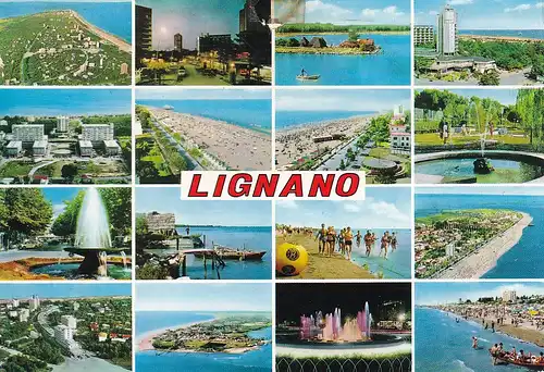 291 - Italien - Lignano Sabbiadoro , Mehrbildkarte  - gelaufen 1968