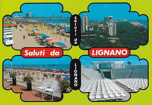 305 - Italien - Lignano Sabbiadoro , Mehrbildkarte - gelaufen 1992
