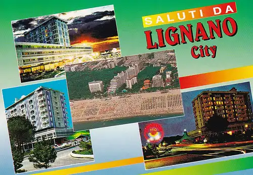 307 - Italien - Lignano Sabbiadoro , Mehrbildkarte  - gelaufen 1995