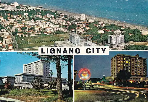 311 - Italien - Lignano Sabbiadoro , Mehrbildkarte - gelaufen 1967