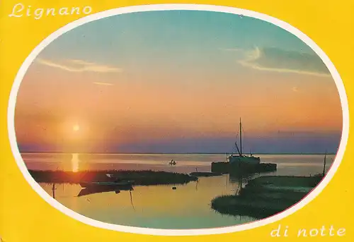 316 - Italien - Lignano Sabbiadoro , Sonnenuntergang - gelaufen 1977